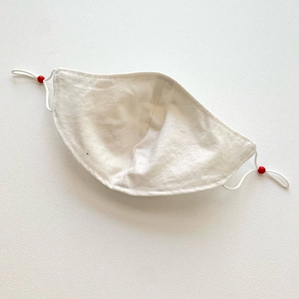 NEW Handmade White 3D Flowers Face Mask